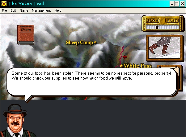 Gameplay of The Yukon Trail