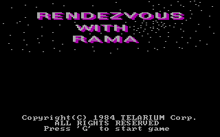 Title screen of Rendezvous with Rama