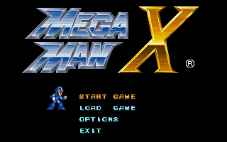 Title screen of Mega Man X