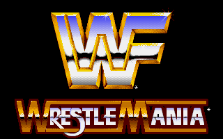 Title screen of WWF Wrestlemania