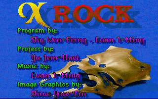 Title screen of X Rock