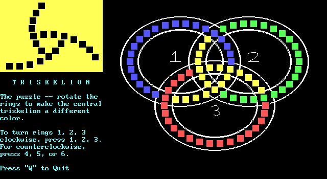 Title screen of Triskelion