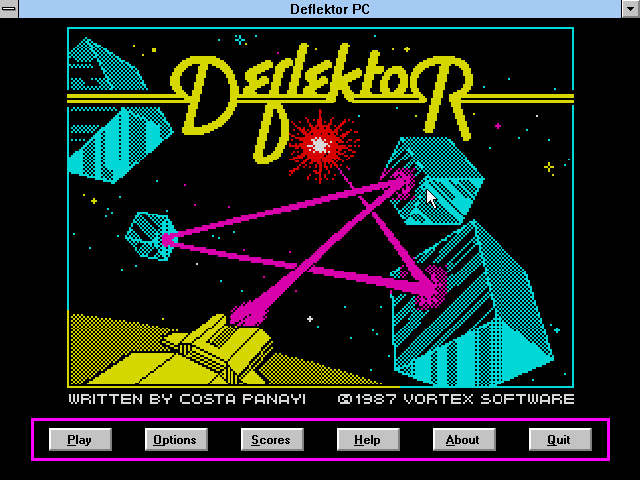 Title screen of Deflektor PC