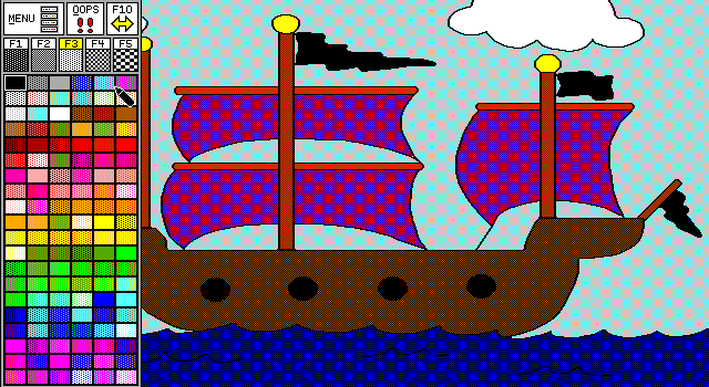 Gameplay of EGA Coloring Book