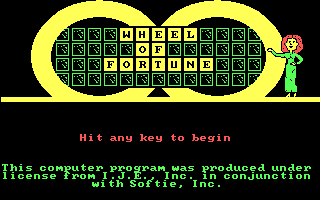 Title screen of Wheel of Fortune: New Second Edition