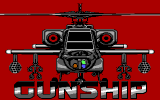 Title screen of Gunship