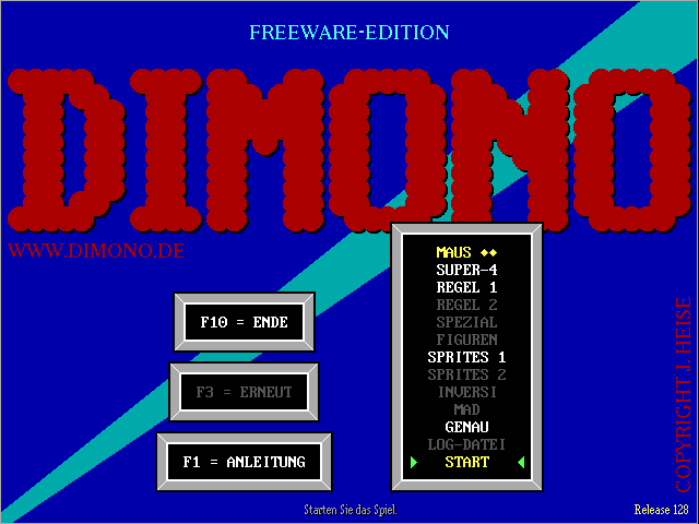 Title screen of Dimono