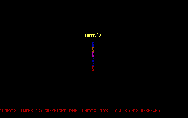 Title screen of Tommy's Towers