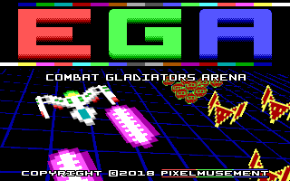 Title screen of EGA Combat Gladiators Arena