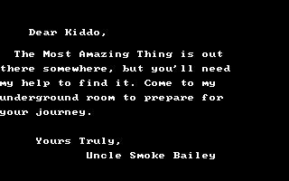 Title screen of In Search of the Most Amazing Thing