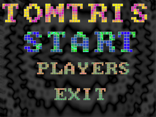 Title screen of Tomtris