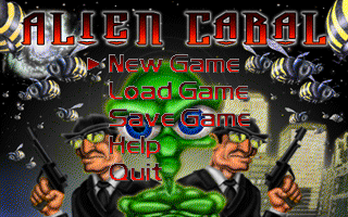 Title screen of Alien Cabal
