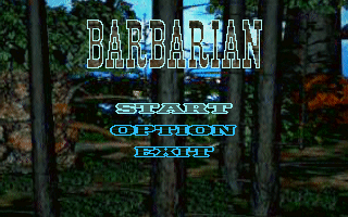 Title screen of Barbarian (1996)