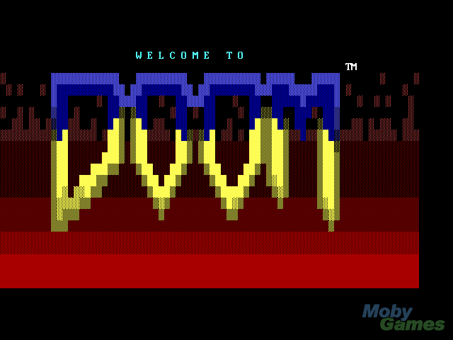 Title screen of ASCII DOOM