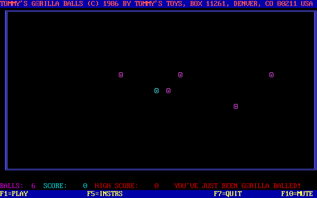 Gameplay of Tommy's Gorilla Balls