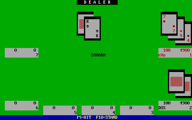Gameplay of Ken Uston's Professional Blackjack