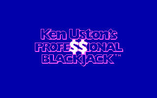 Title screen of Ken Uston's Professional Blackjack