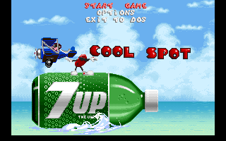 Title screen of Cool Spot