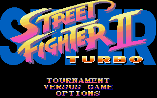 Title screen of Super Street Fighter II Turbo