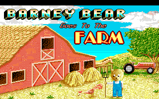Title screen of Barney Bear Goes to the Farm