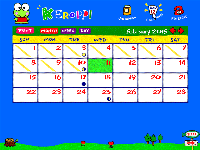 Gameplay of Keroppi Day Hopper
