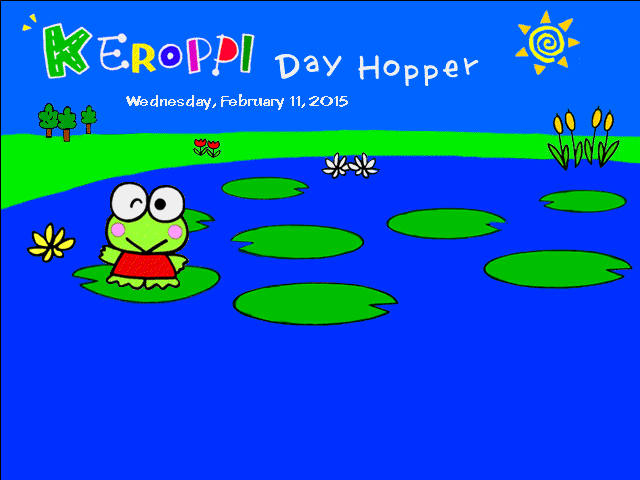 Title screen of Keroppi Day Hopper
