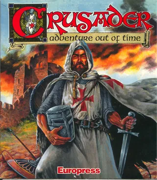 Box front of Crusader: Adventure Out of Time, United Kingdom