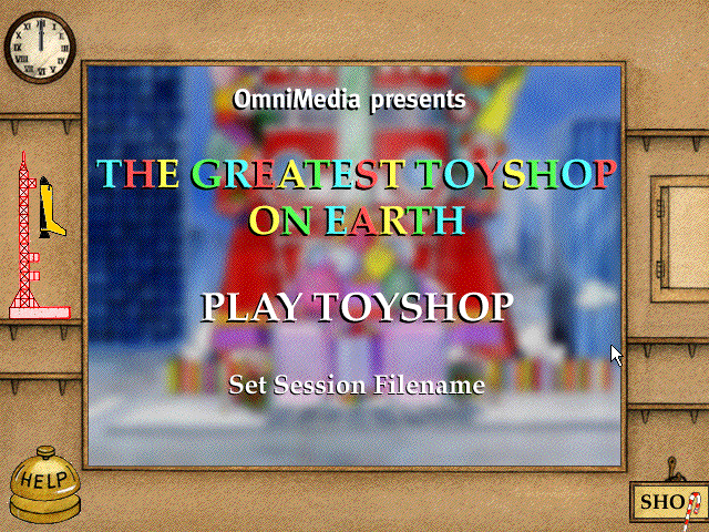 Title screen of Mr. Wonder's Greatest Toyshop On Earth