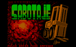 Title screen of Sabotaje