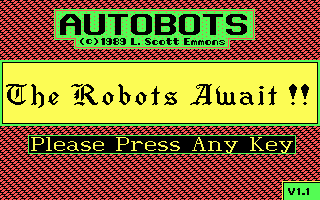 Title screen of Autobots