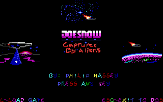 Title screen of Joe Snow III: Captured By Aliens