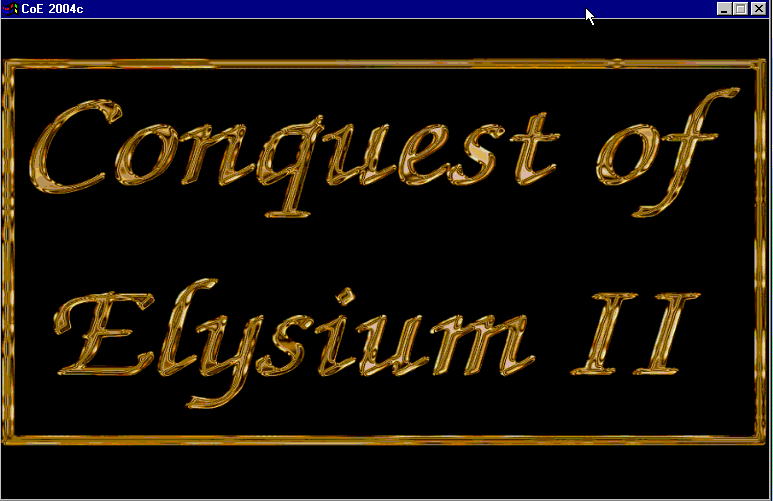 Title screen of Conquest of Elysium II