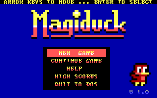 Title screen of MagiDuck