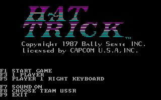 Title screen of Hat Trick