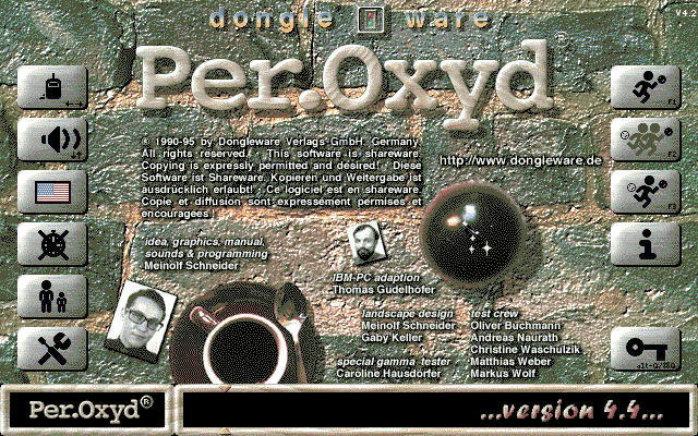 Title screen of Oxyd 2