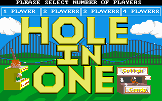Title screen of Hole-In-One Miniature Golf