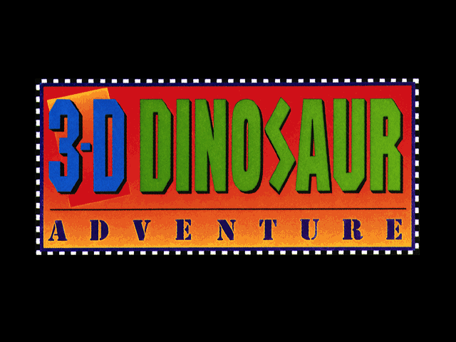 Title screen of 3-D Dinosaur Adventure: Anniversary Edition