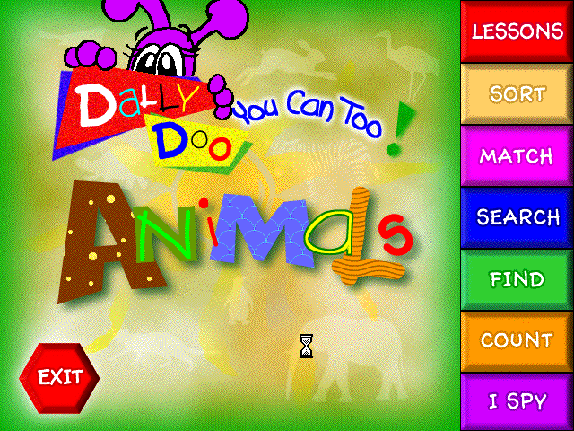 Title screen of Dally Doo You Can Too! Animals