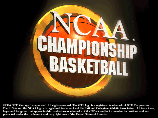 Title screen of NCAA Championship Basketball