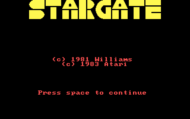 Title screen of Stargate