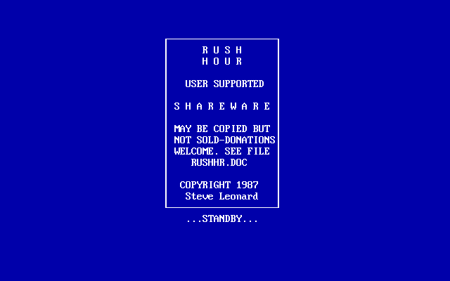 Title screen of Rush Hour