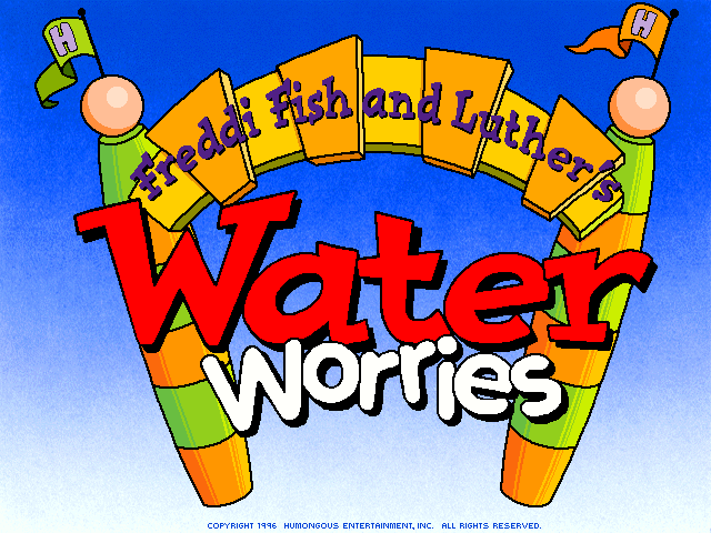 Title screen of Freddi Fish and Luther's Water Worries