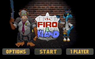 Title screen of Firo & Klawd