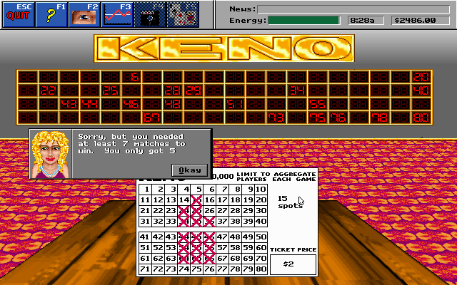 Gameplay of Lucky's Casino Adventure