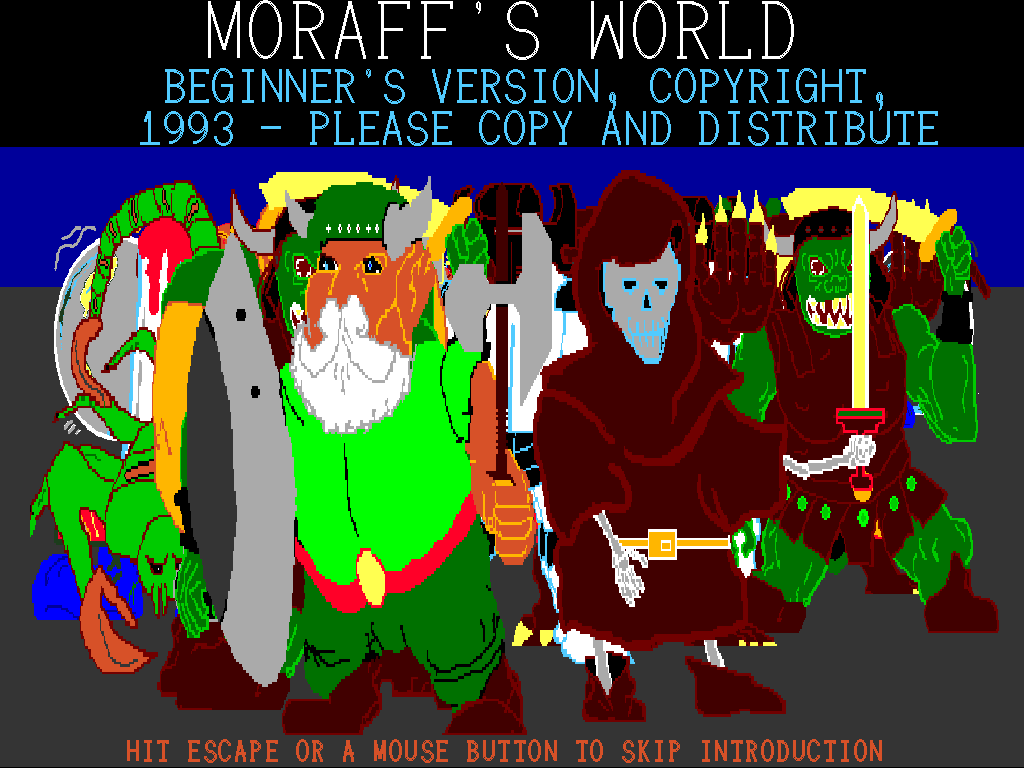 Title screen of Moraff's World Beginner's Version