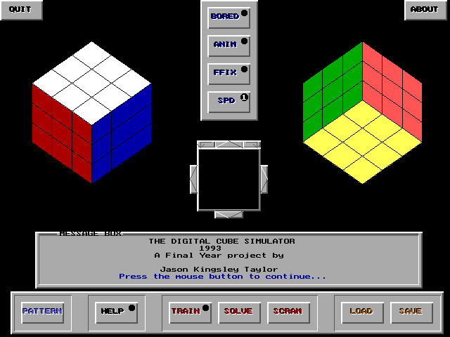 Title screen of Digital Cube