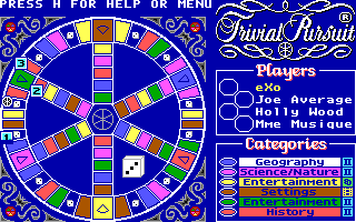 Gameplay of Trivial Pursuit (1989)