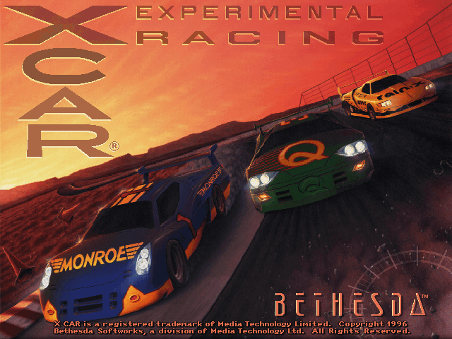 Title screen of XCar: Experimental Racing