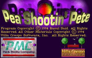 Title screen of Pea Shootin' Pete