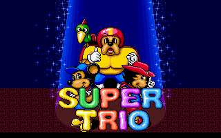 Title screen of Super Trio